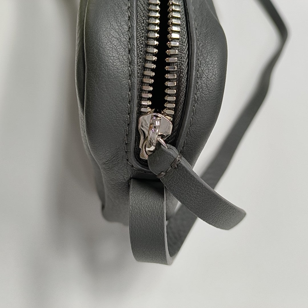 Calfskin Shoulder Bag Gray