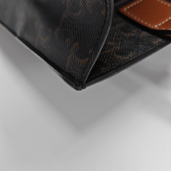 CABAS CELINE Small Coated Canvas Brown