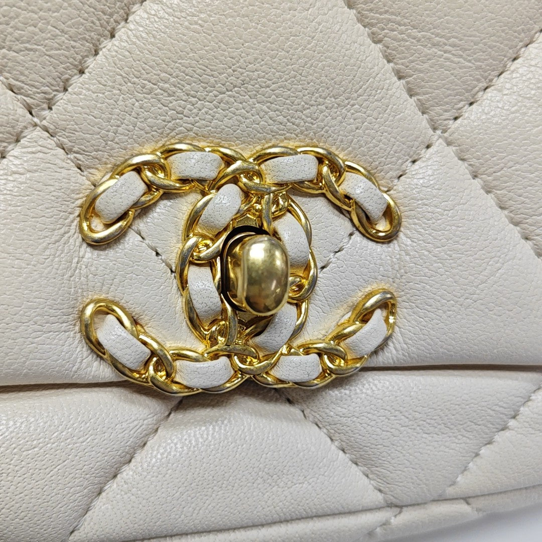 Quilted Lambskin White