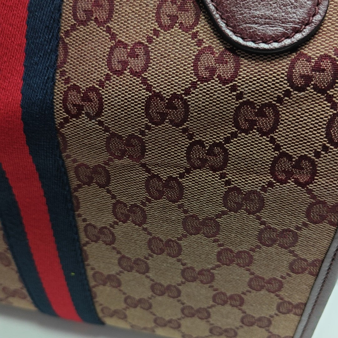 Monogram Canvas Shoulder Bag Red