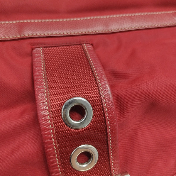 Nylon Shoulder Bag Red