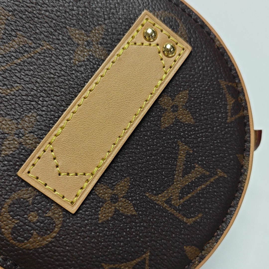 BOITE CHAPEAU Mini Monogram Coated Canvas Brown