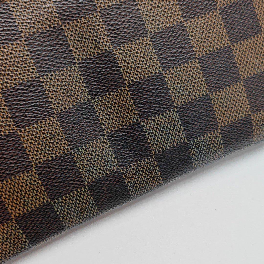 ZIPPY Damier Ebene Coated Canvas Brown Wallet