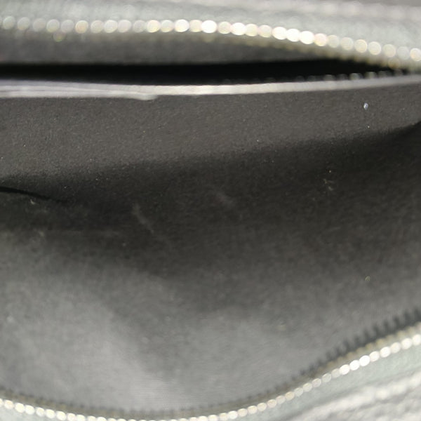 Saddle Medium Oblique Canvas Black