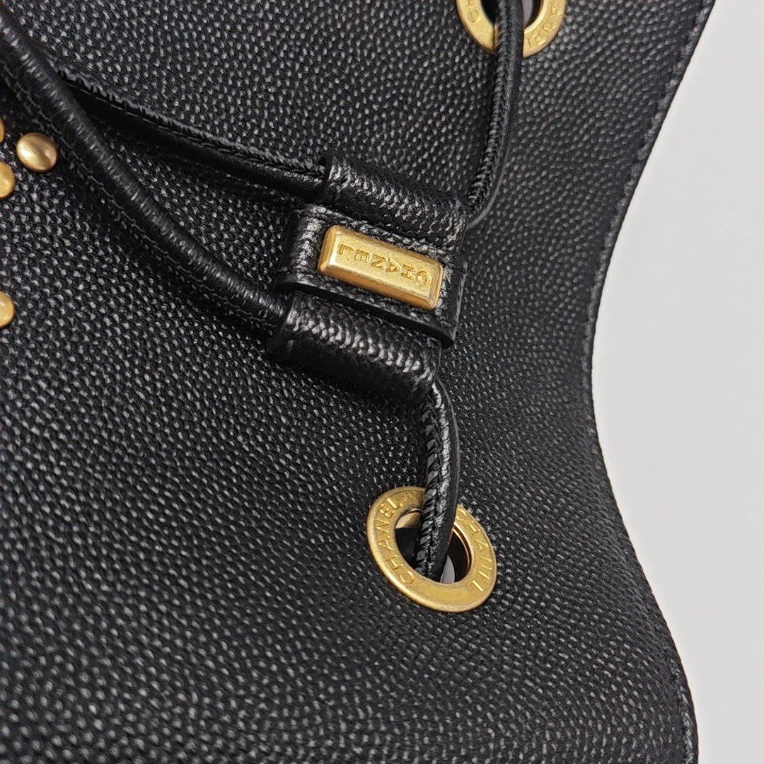 DEAUVILLE Grained Calfskin Black