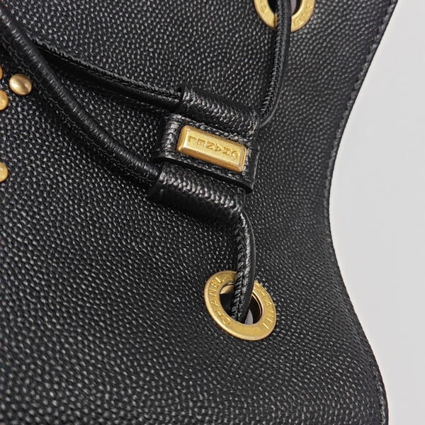 DEAUVILLE Grained Calfskin Black