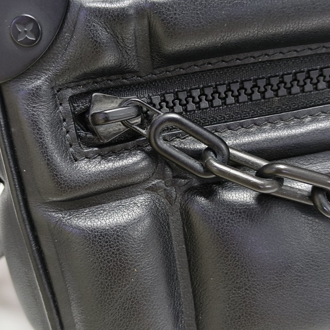 SOFT TRUNK Mini Quilted Calfskin Black