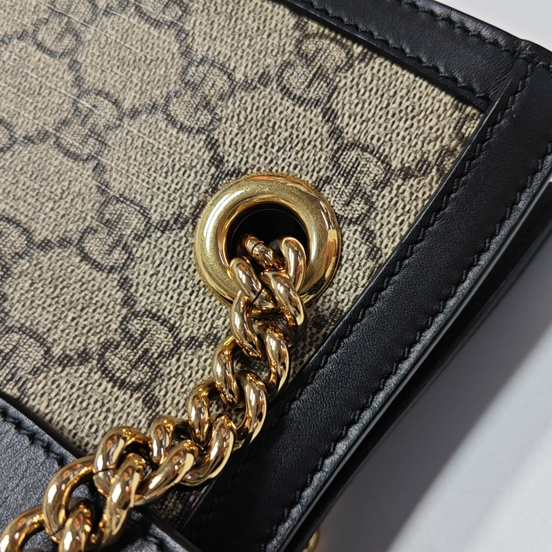 Padlock Small Monogram Coated Canvas Beige