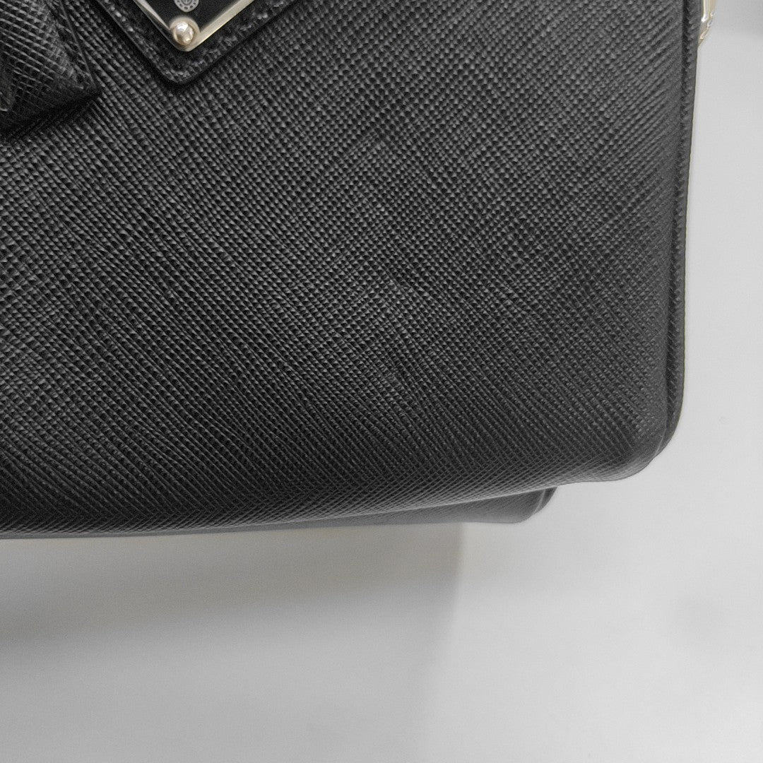 Calfskin Shoulder Bag Black