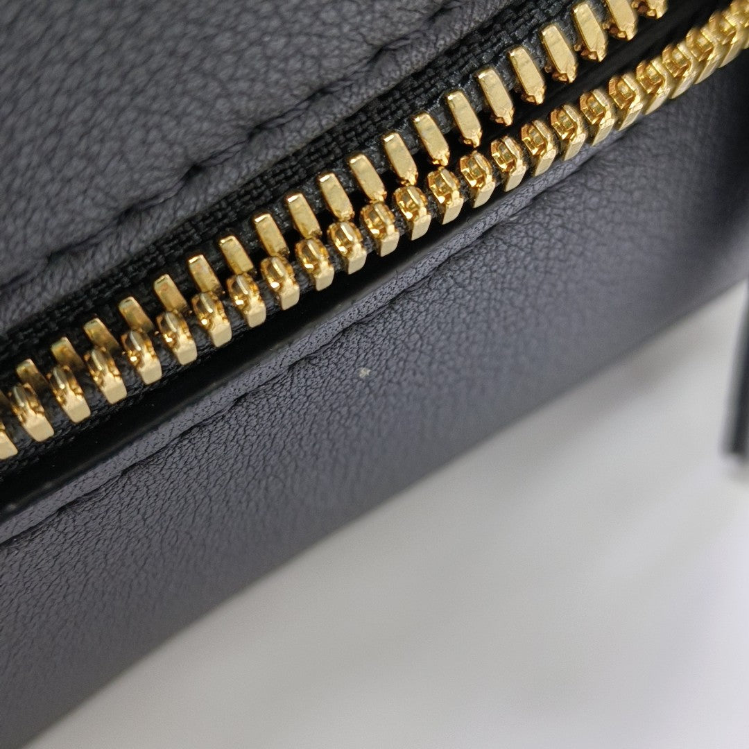 Quilted Calfskin Shoulder Bag Black