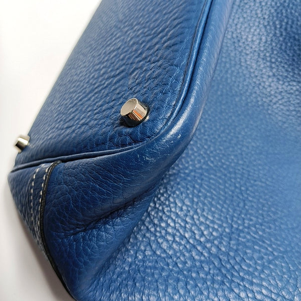 Authenticated pre-owned  Picotin 18 Clemence Blue - Bucket Bag at Looply