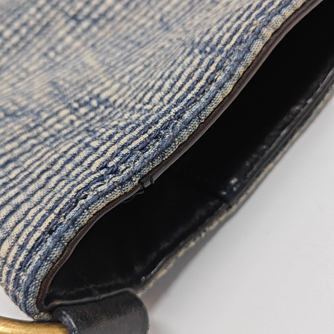 Fabric Bucket Bag Blue