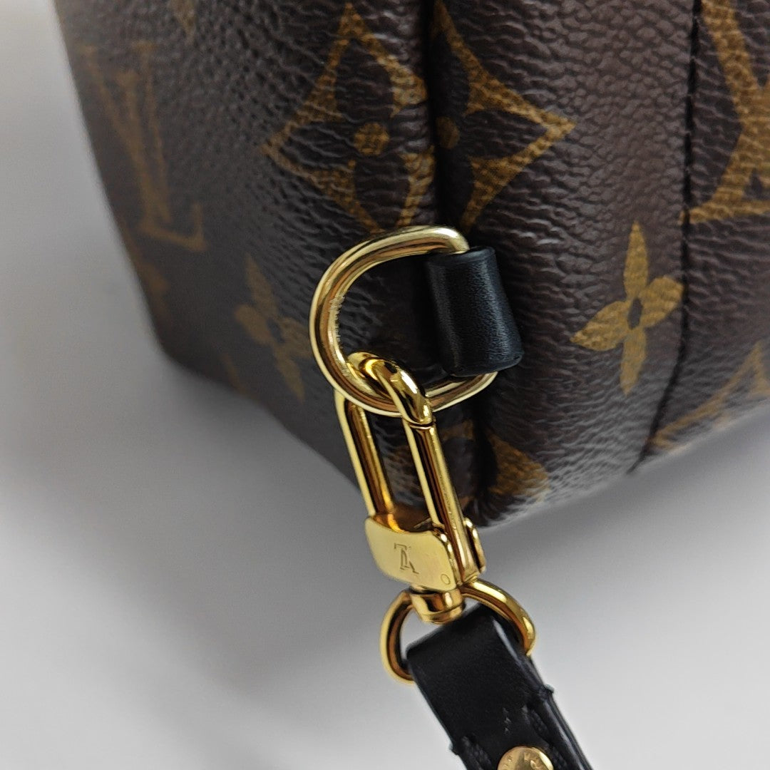 PALM SPRINGS Mini Monogram Coated Canvas Brown