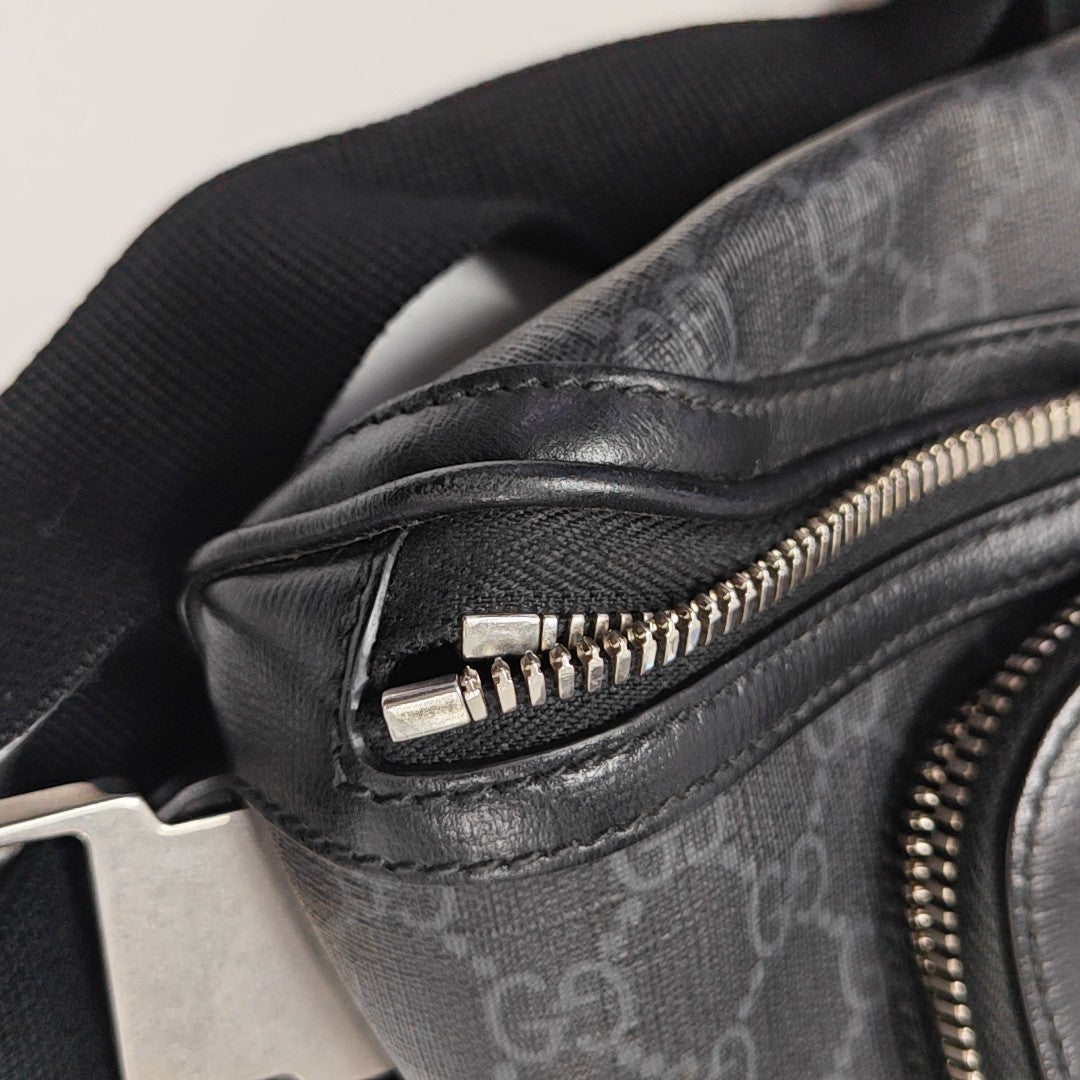 Monogram Coated Canvas Belt Bag Black