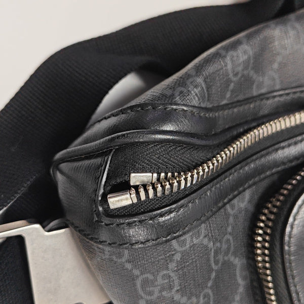 Monogram Coated Canvas Belt Bag Black