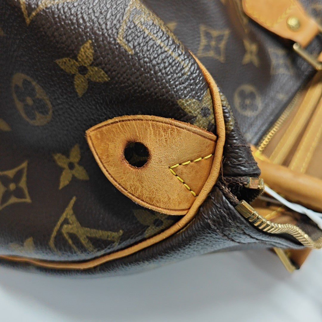 SPEEDY 30 Lona revestida Monogram marrón