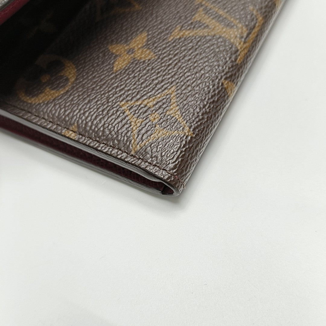 EMILIE Monogram Coated Canvas Brown Wallet