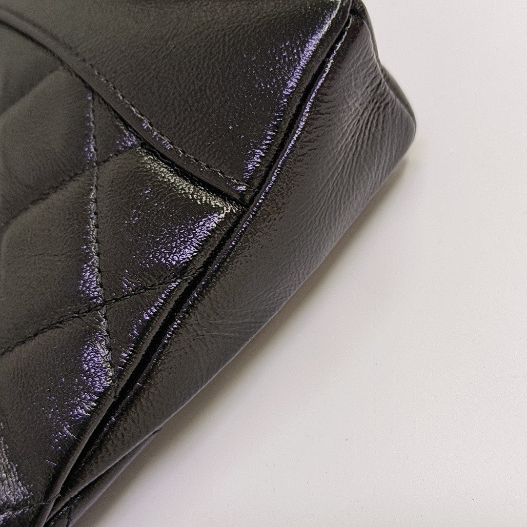 CHANEL 31 Quilted Waxed Cafskin Black