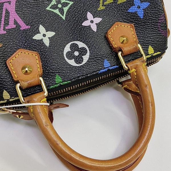 LV × TM SPEEDY Nano Monogram Coated Canvas Black