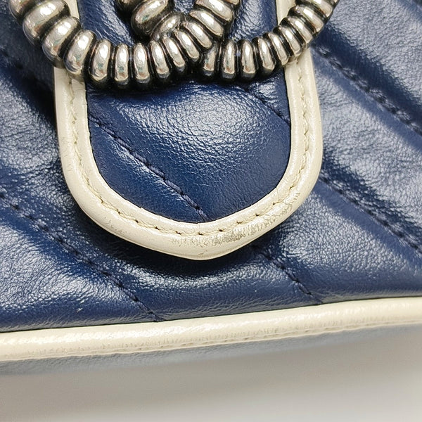 GG Marmont Mini Quilted Calfskin Blue