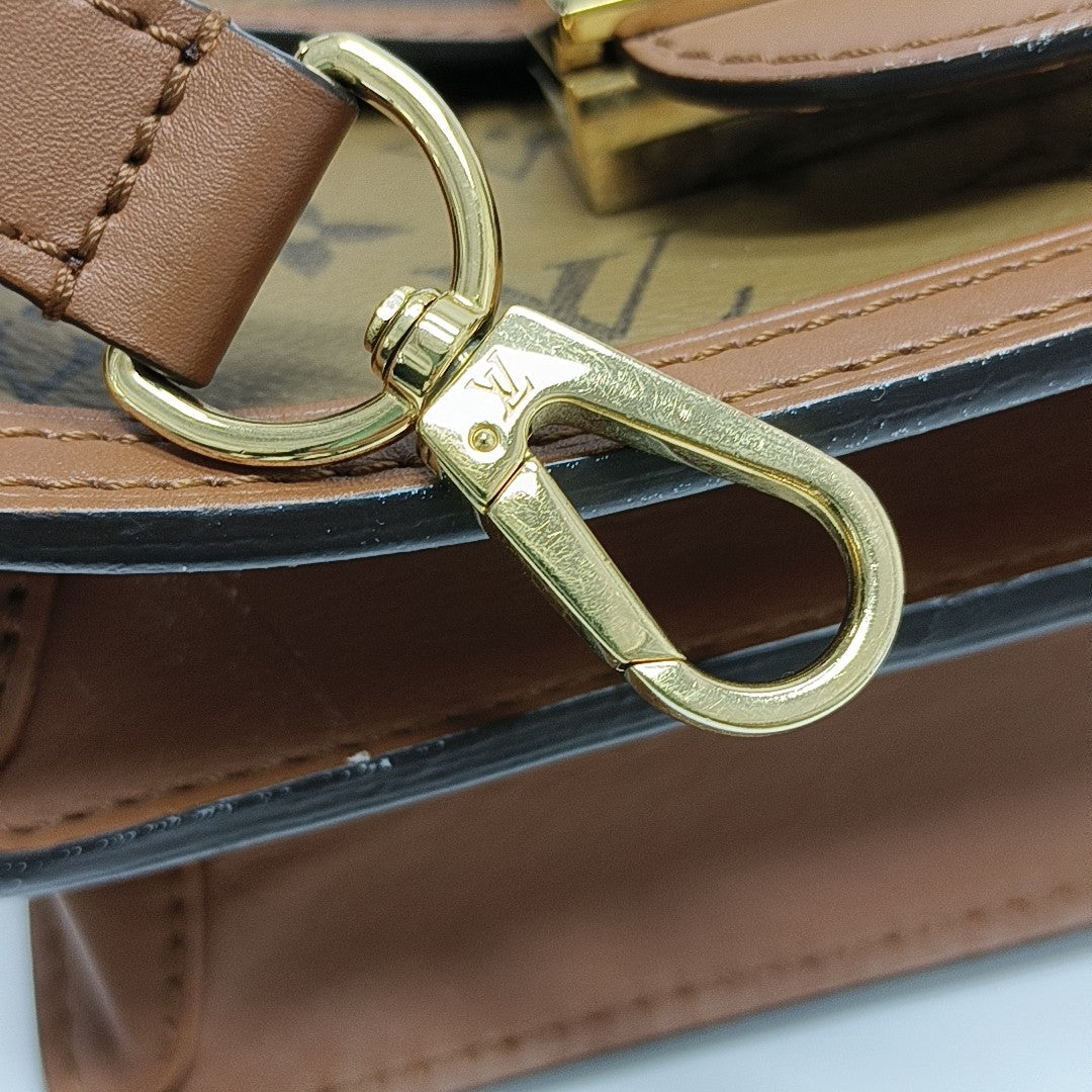 DAUPHINE Mini Monogram Coated Canvas Brown