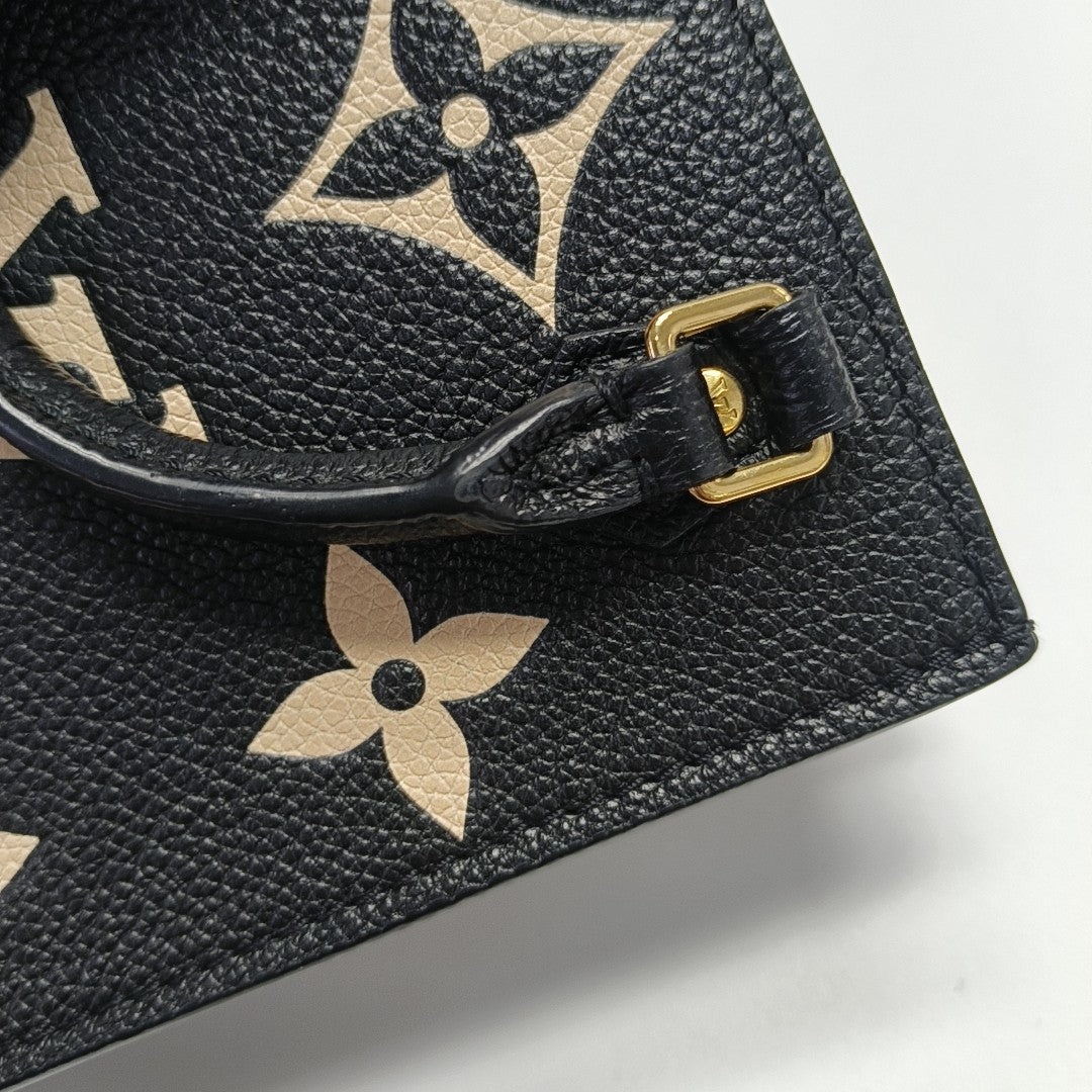 SAC PLAT Mini Monogram Calfskin Black