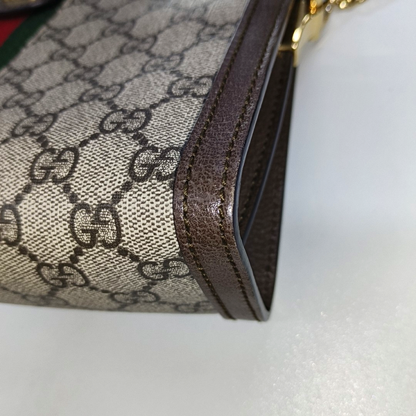 Ophidia Small Monogram Coated Canvas Beige