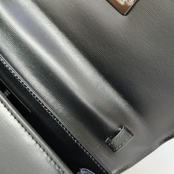 Calfskin Shoulder Bag Black