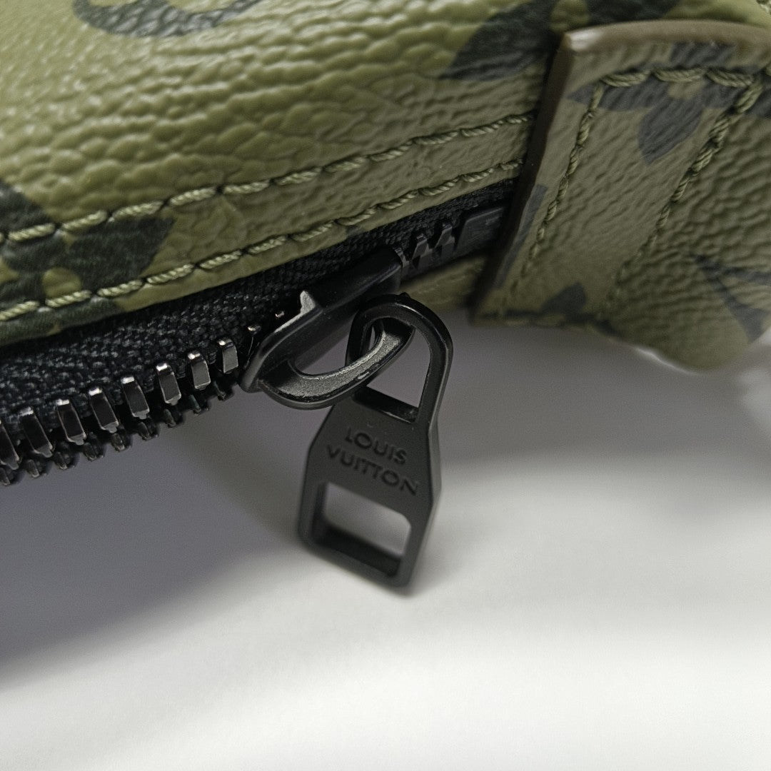 Monogram Coated Canvas Shoulder Bag Green