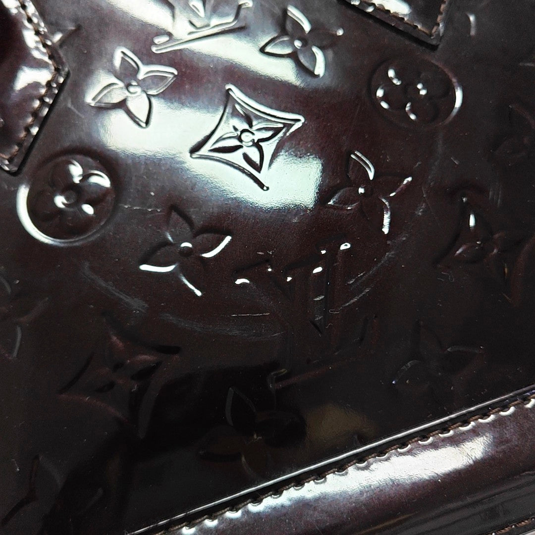 ALMA BB Monogram Patent Leather Brown