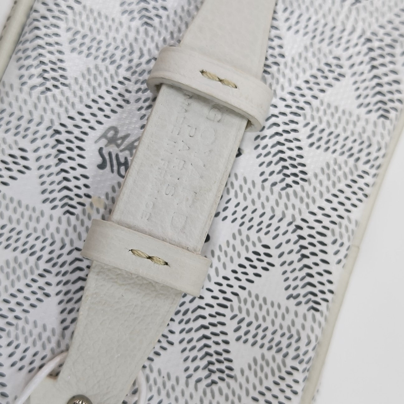 Coated Canvas Shoulder Bag Mini White