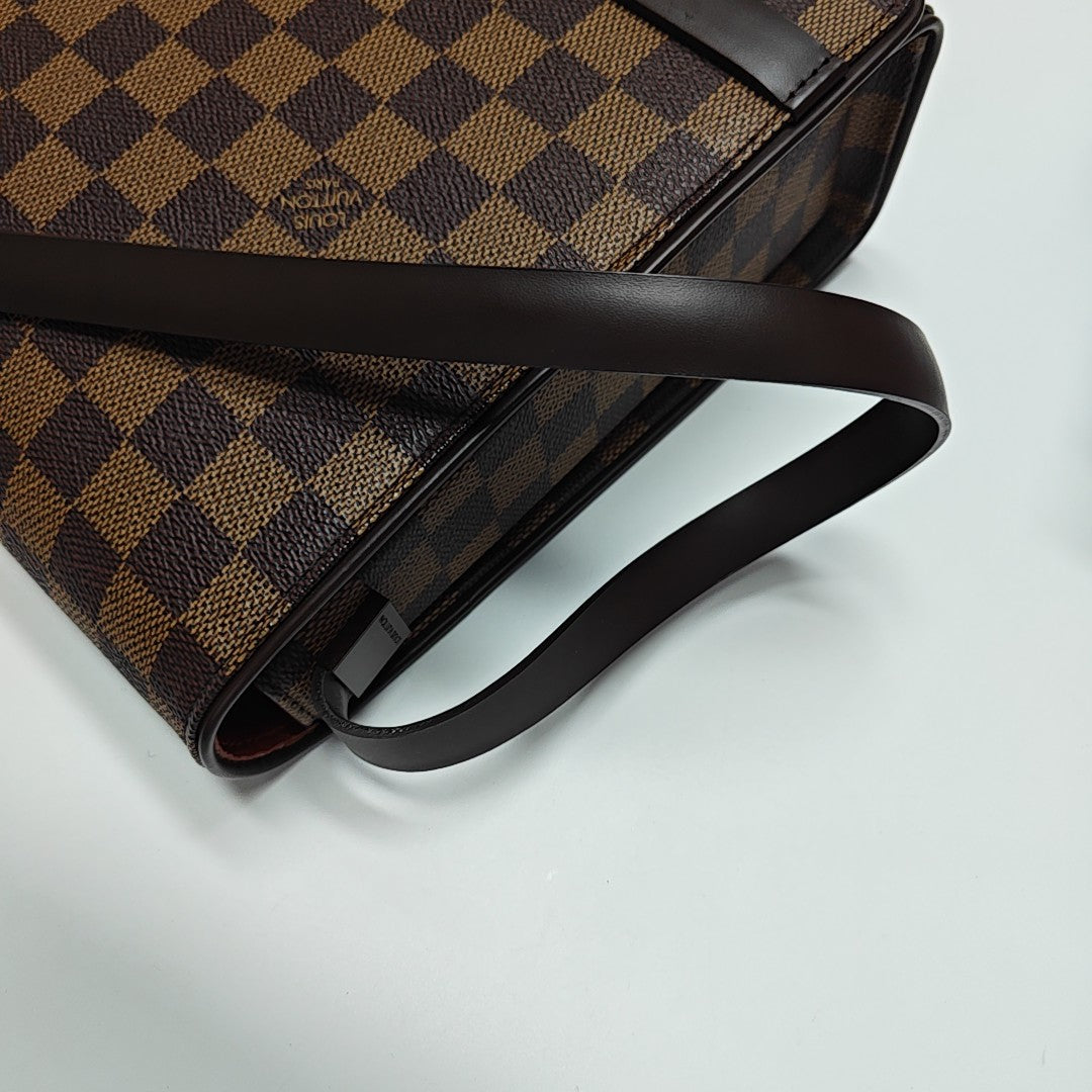 TRIBECA Damier Ebene Coated Canvas Brown