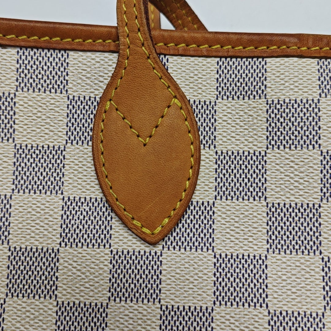 NEVERFULL MM Damier Azur Coated Canvas Beige