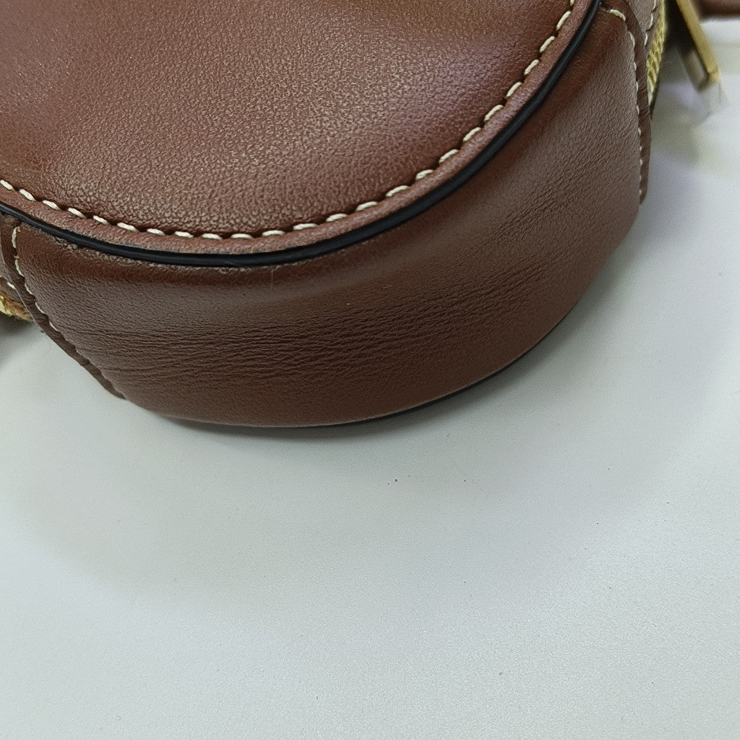 Calfskin Shoulder Bag Brown