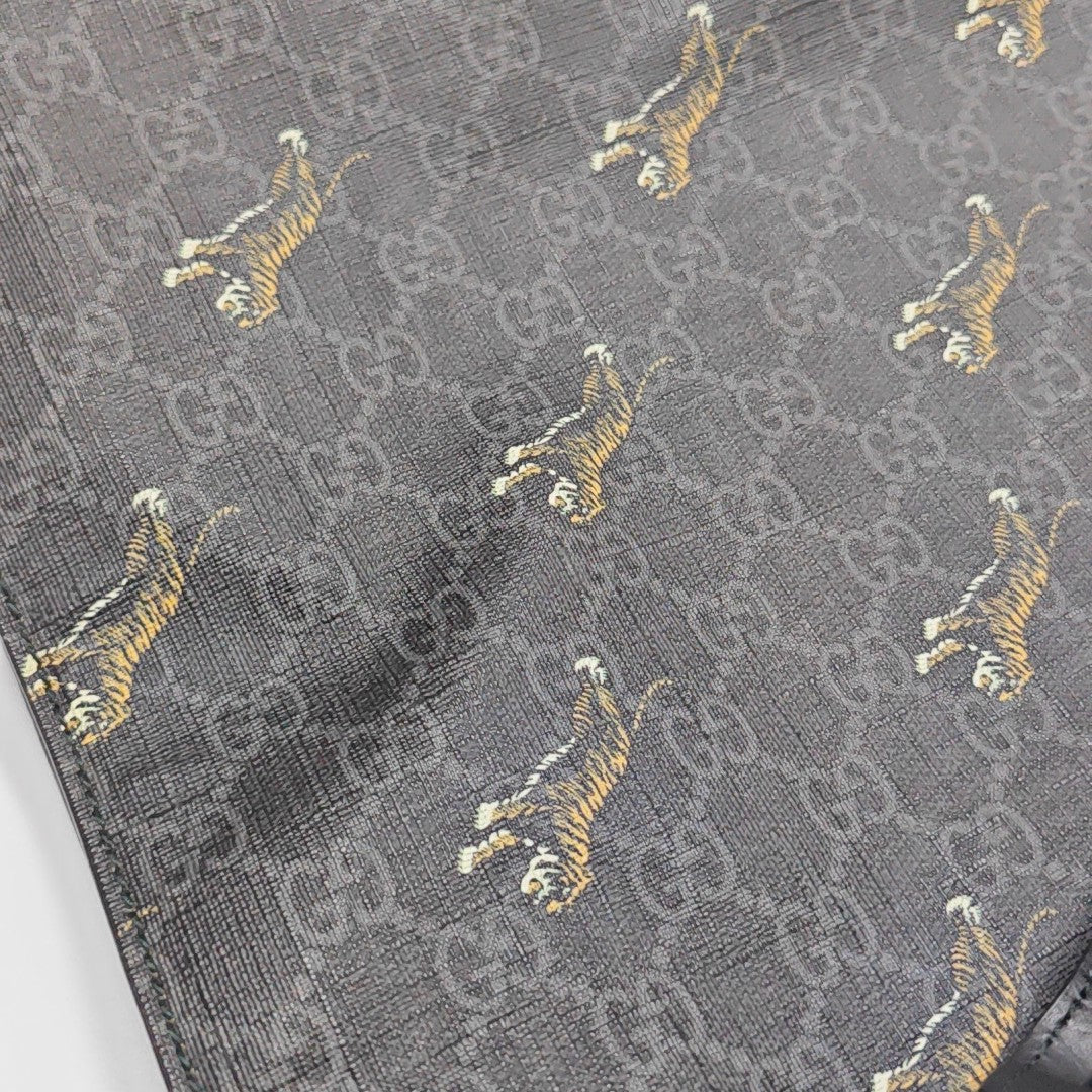 GG Supreme Monogram Coated Canvas Black
