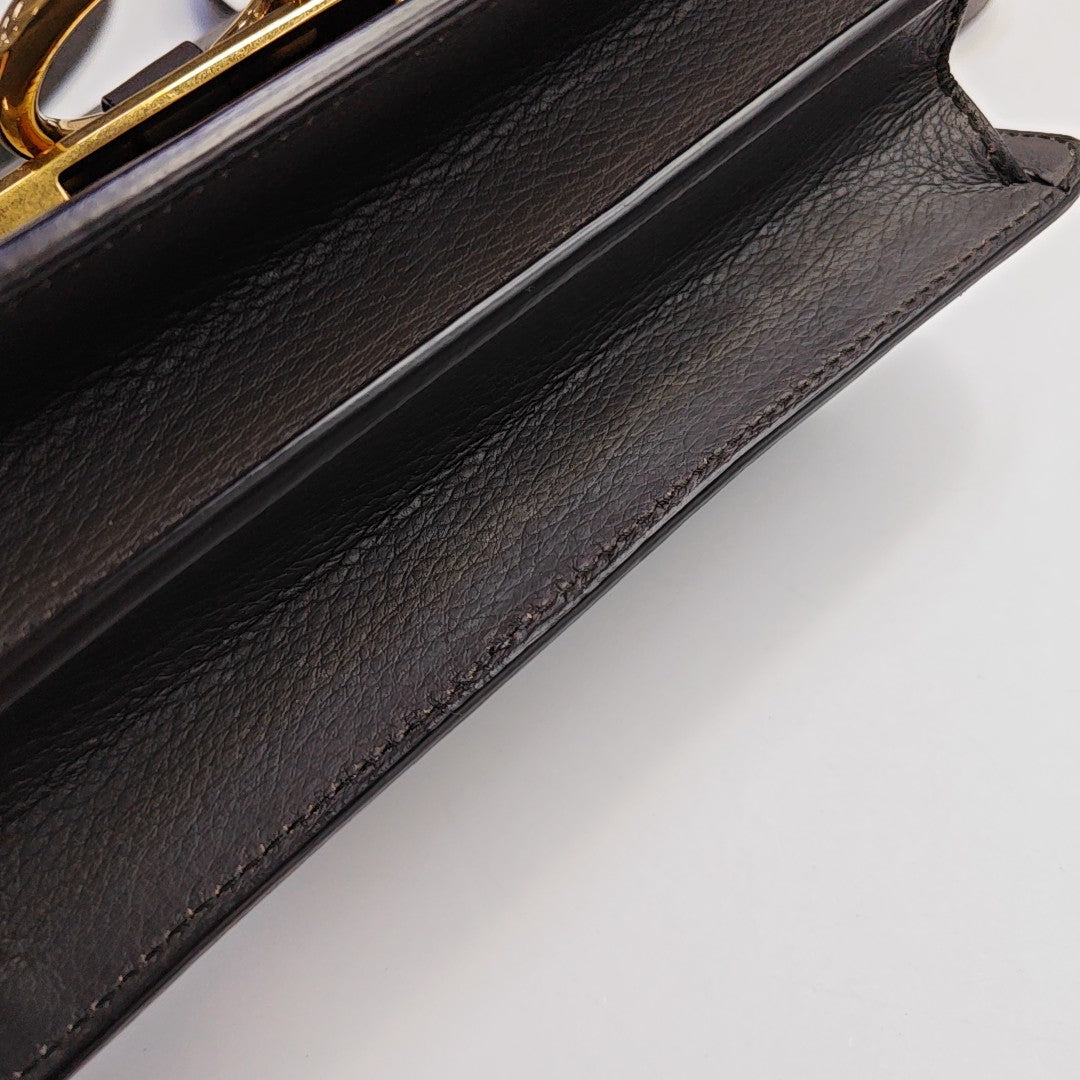 Gancini Calfskin Gray