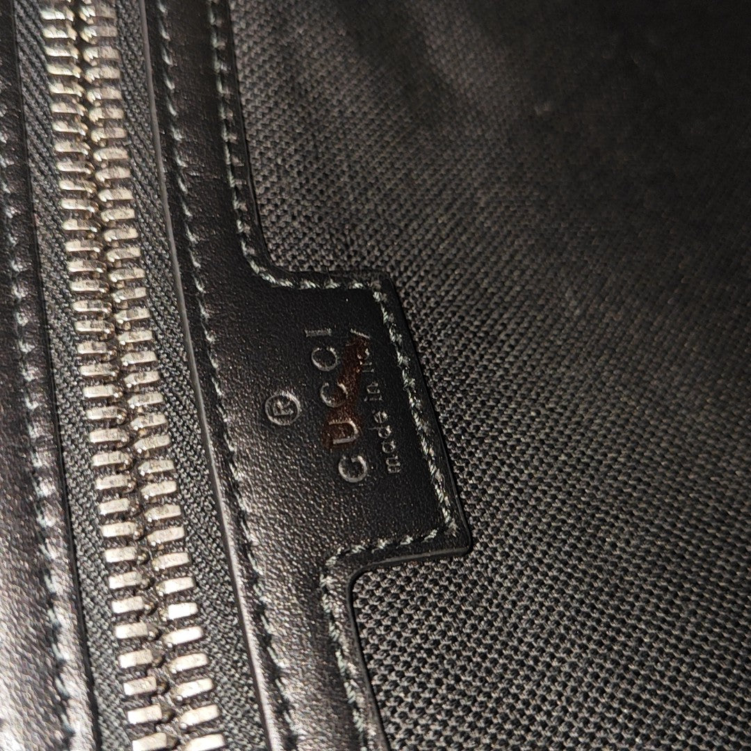 Monogram Coated Canvas Tote Bag Medium Black