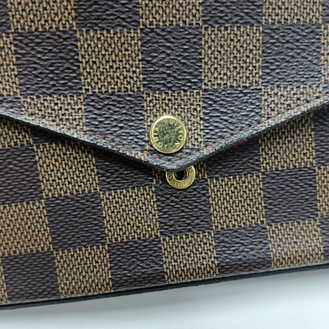 FÉLICIE Damier Ebene Coated Canvas Brown