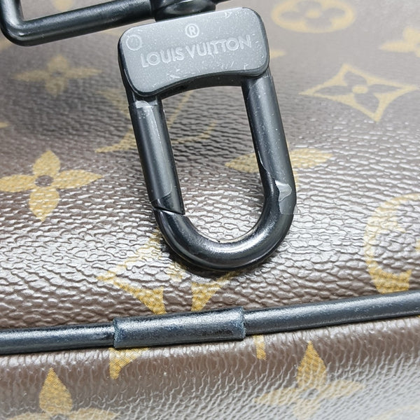S LOCK Monogram Coated Canvas Brown