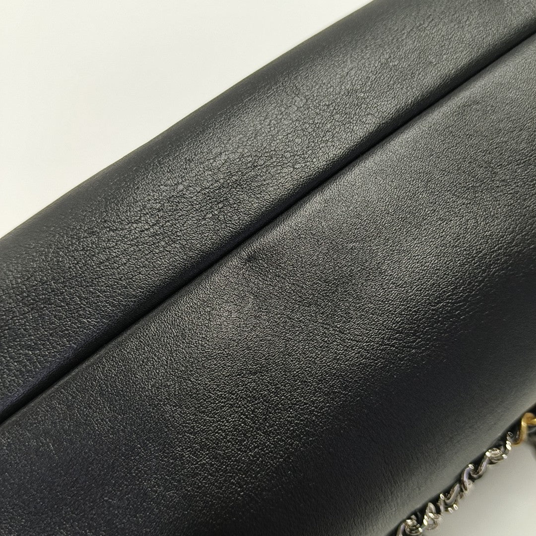 Quilted Calfskin Shoulder Bag Black