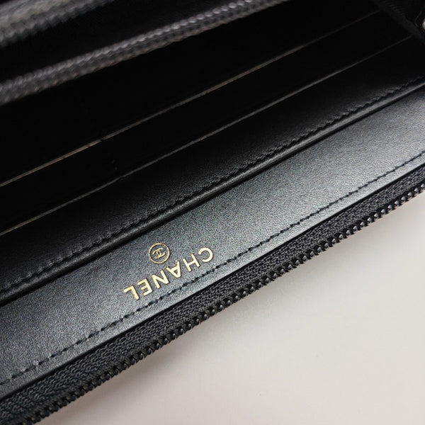 BOY CHANEL Mini Quilted Calfskin Blue Wallet