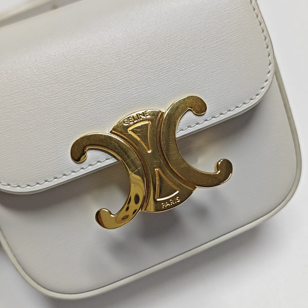 TRIOMPHE Mini Calfskin White