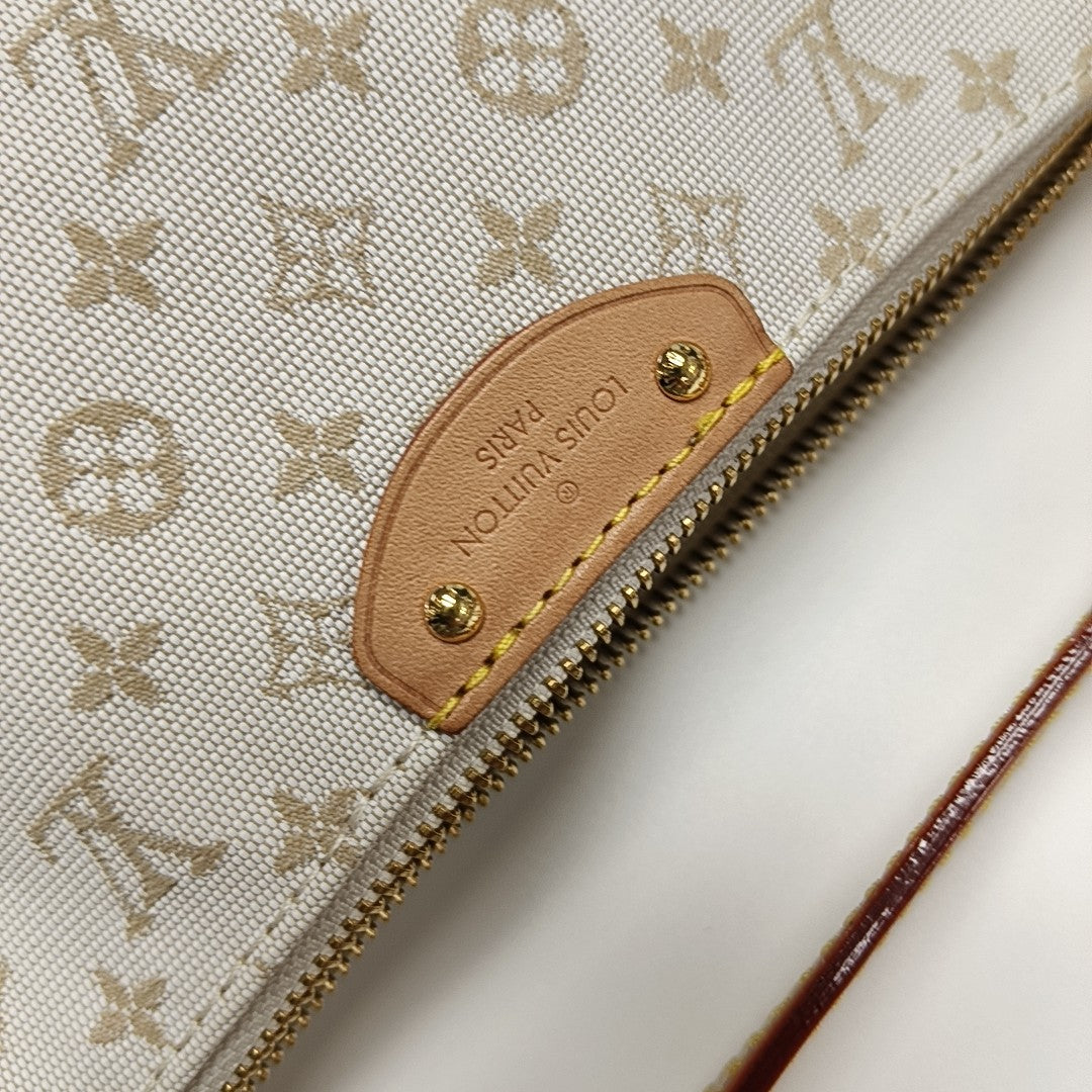 Monogram Fabric Top Handle Bag White