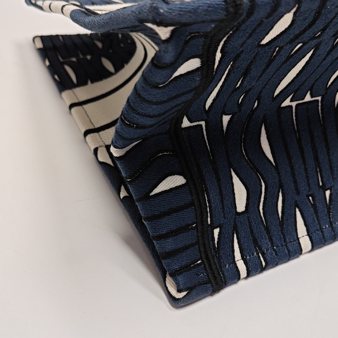 Book Tote Large Fabric Blue