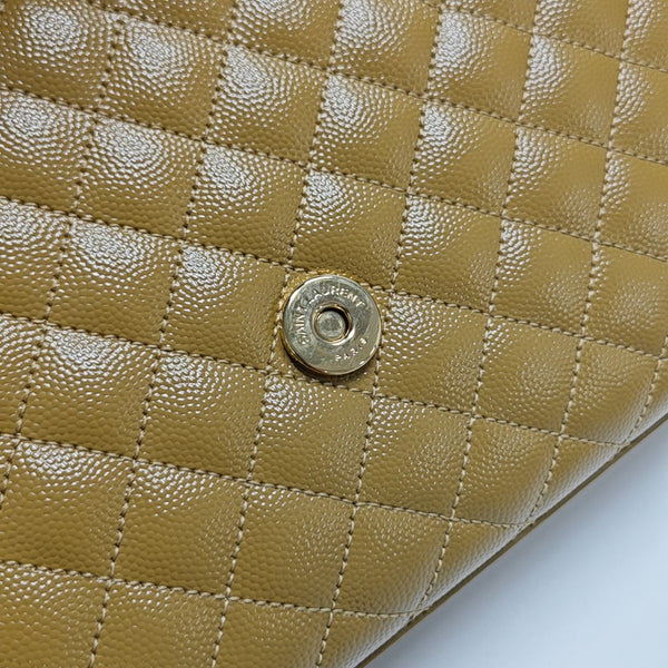 ENVELOPE Medium Quilted Calfskin Brown