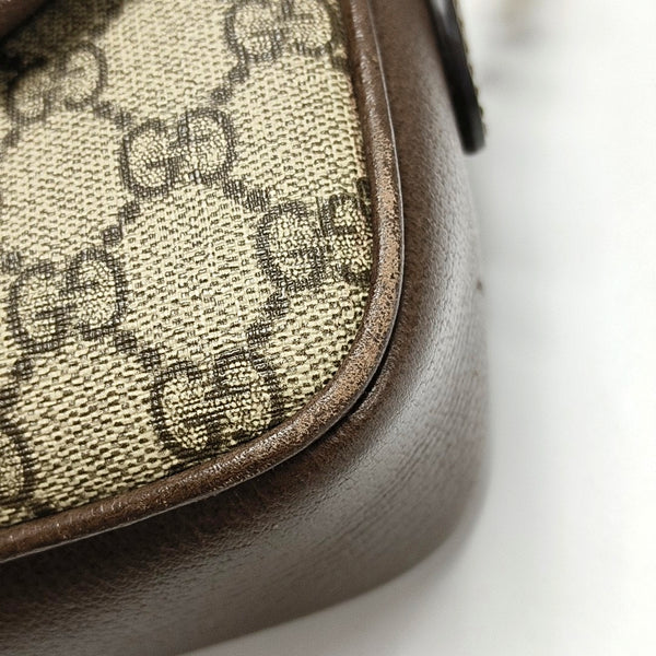 Ophidia Small Monogram Coated Canvas Beige
