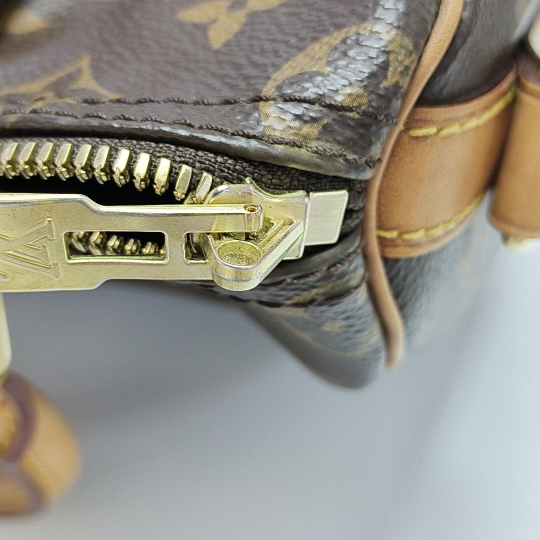 SPEEDY 25 Monogram Coated Canvas Brown