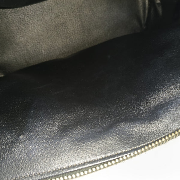 Coated Canvas Top Handle Bag Brown