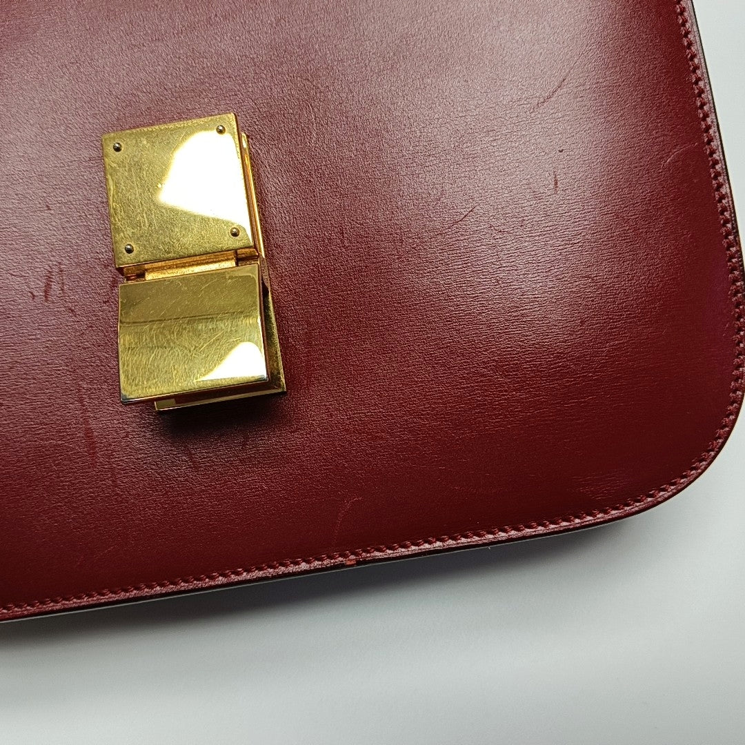 CLASSIC BOX Medium Calfskin Red