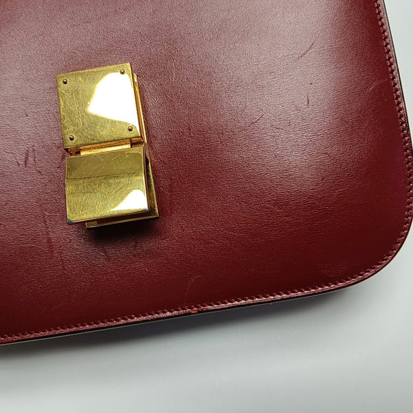 CLASSIC BOX Medium Calfskin Red